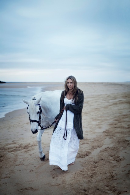 Collette Dinnigan with horse by Hugh Stewart