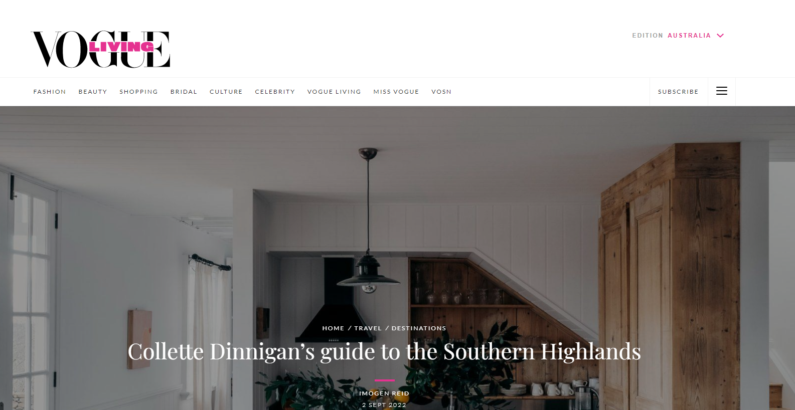 Collette's guide to the Southern Highlands Vogue Living