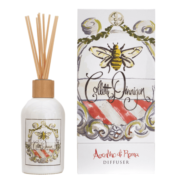 Collette Dinnigan DIFFUSER - Aventino di Roma Alcohol-free liquid, natural rattan reeds, long-lasting, made in Australia, 36 months from opening