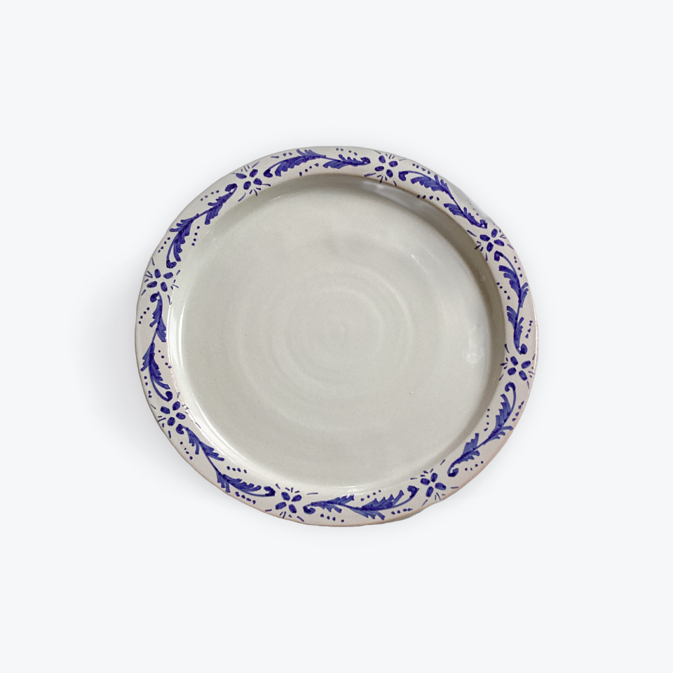 Blue Fiori Ceramic Dinner Plate
