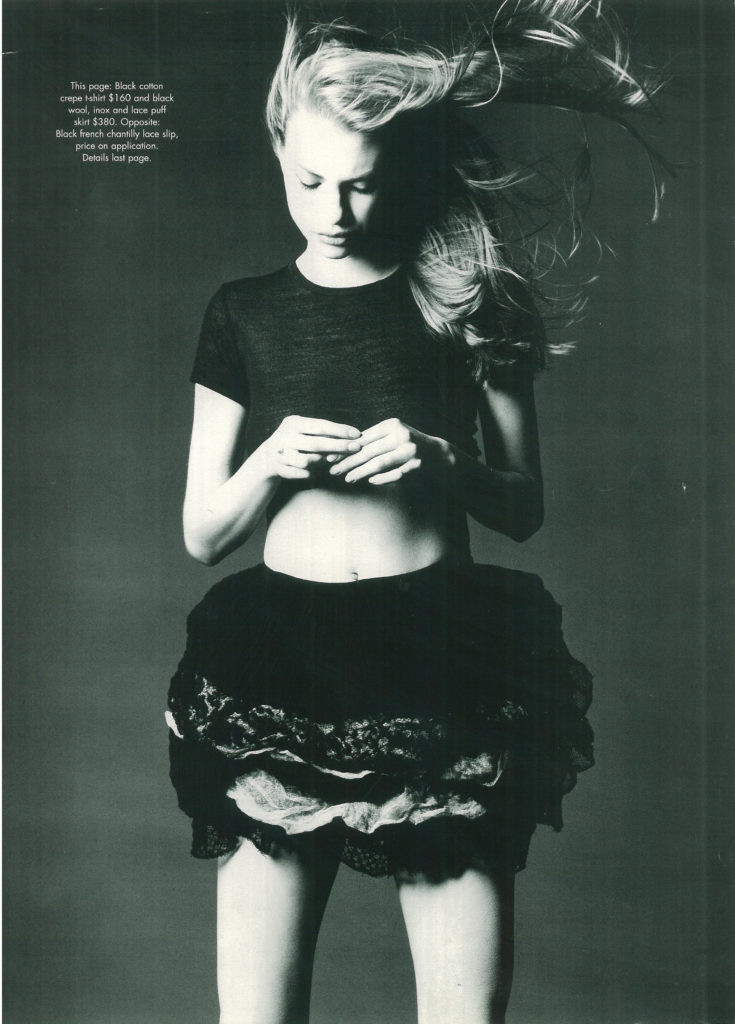 Collette Dinnigan 1996 Australian Style Fashion Editorial