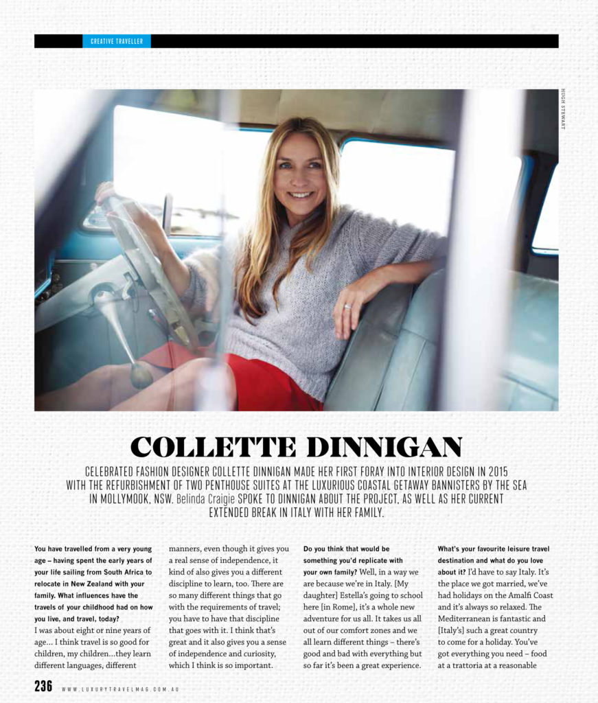 2017 Collette Dinnigan Creative Traveller Press & Media Profile
