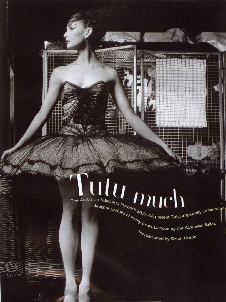 Collette Dinnigan Collaboration with Australian Ballet - Harpers Bazaar Fashion Editorial 2003