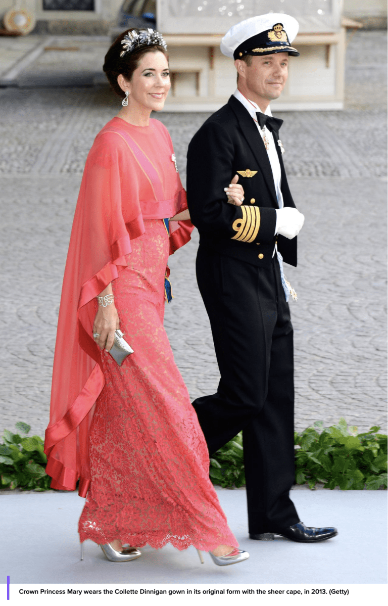 2023 Crown Princess Mary Wearing Collette Dinnigan as seen in 2013