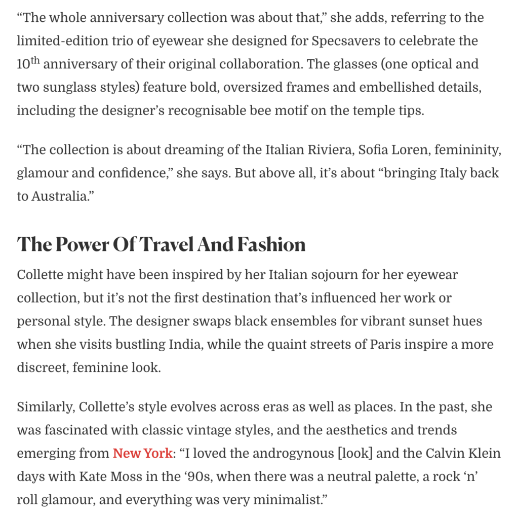 September 2023 Marie Claire Fashion Editorial Collette Dinnigan