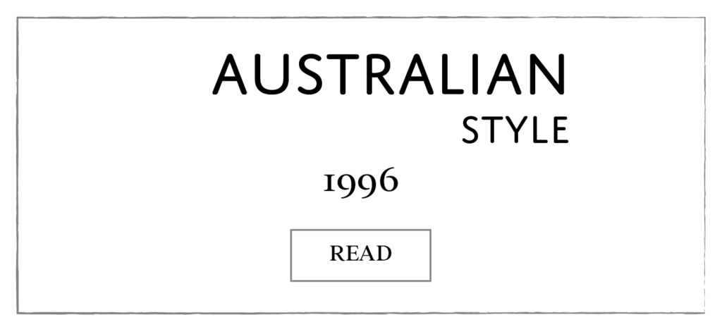 Collette Dinnigan Press Media-Australian Style 1996