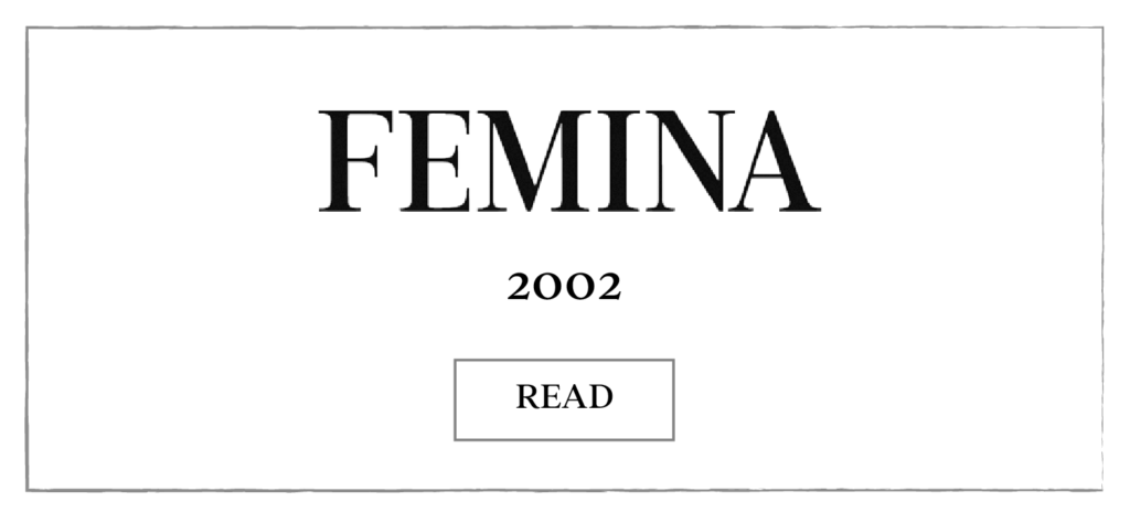 Collette Dinnigan Press Media-Femina UK 2002